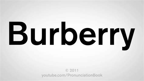 burberry pronunciation english